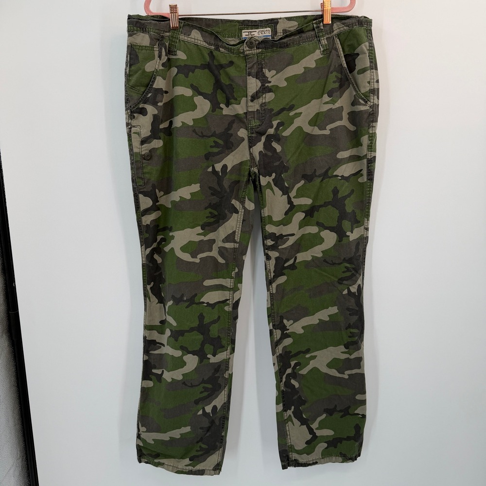 Jordan Craig Men 42x32 Camo Chino Pants Woodland Cotton Straight Street Gorpcore